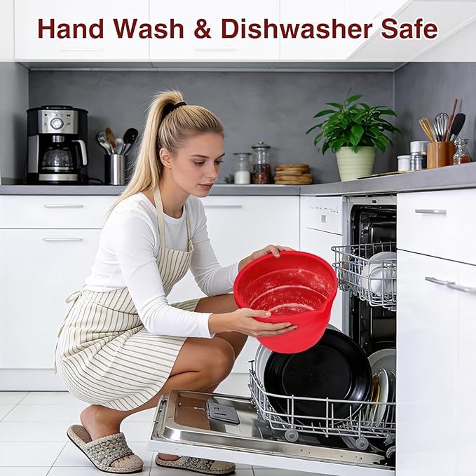Silicone Bowl Liners for Kitchen,Silicone Liners Mixer for 5 Qt Tilt-Head KitchenAid Mixers,Mixer Bowl Accessories and Attachments with Lids,Beige