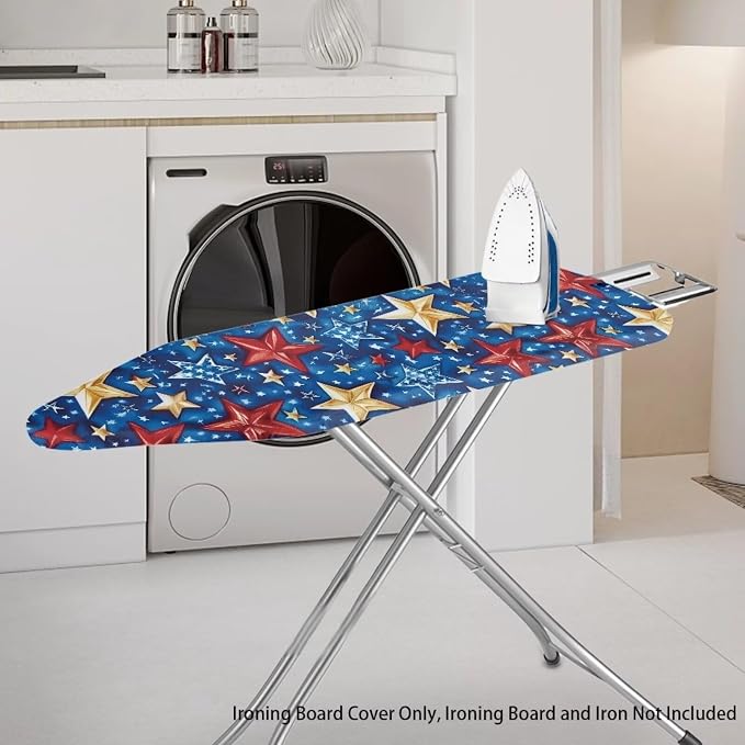 Ironing Board Cover, Colorful Star Print 15x54 Ironing Board Cover, Resist - Image 2