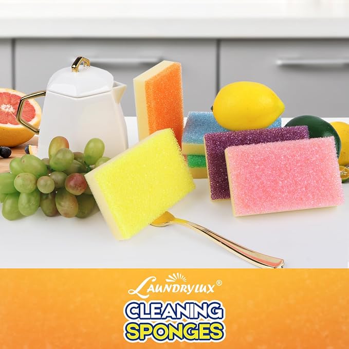LAUNDRYLUX Scrub Sponge, Dual-Sided Temperature-Responsive Scrubber | - Image 2