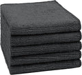 Orighty Washcloths, 5 Pack Microfiber Face Towels, 12x12 Inch Black by AllRightinOrighty