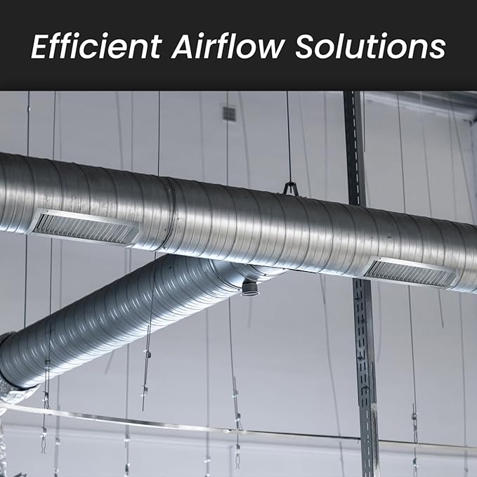 Repa Market 25" x 3" Inch Air Grille for Round Spiral Ducts - Adjustable Double Louvre Blade - Galvanized Ventilation Cover - Side Fit Round Surface Canal Ducting from 7" to 15.75" Inches