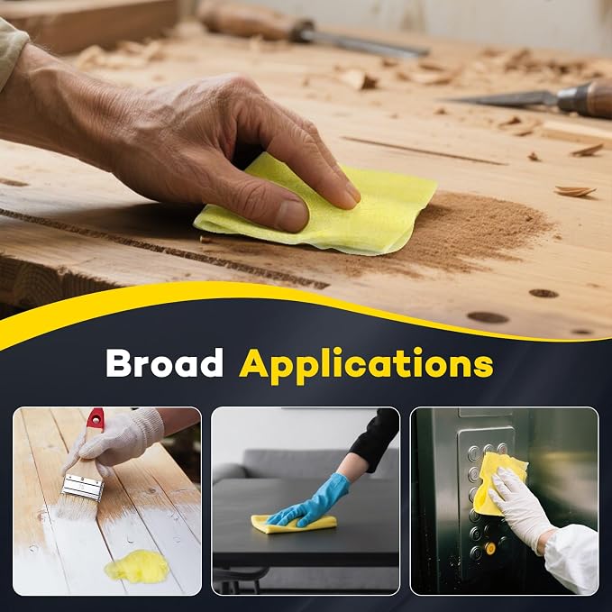 CAREGY 48Pcs Tack Cloth for Removing Dust from Woodworking |, Sanding Particles - Image 2
