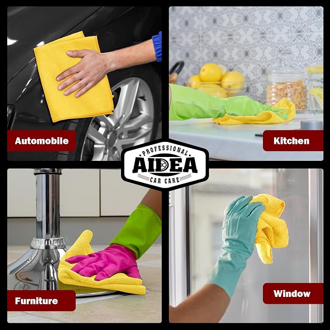 AIDEA Microfiber Cleaning Cloth-20PK, Microfiber Towels - Image 5