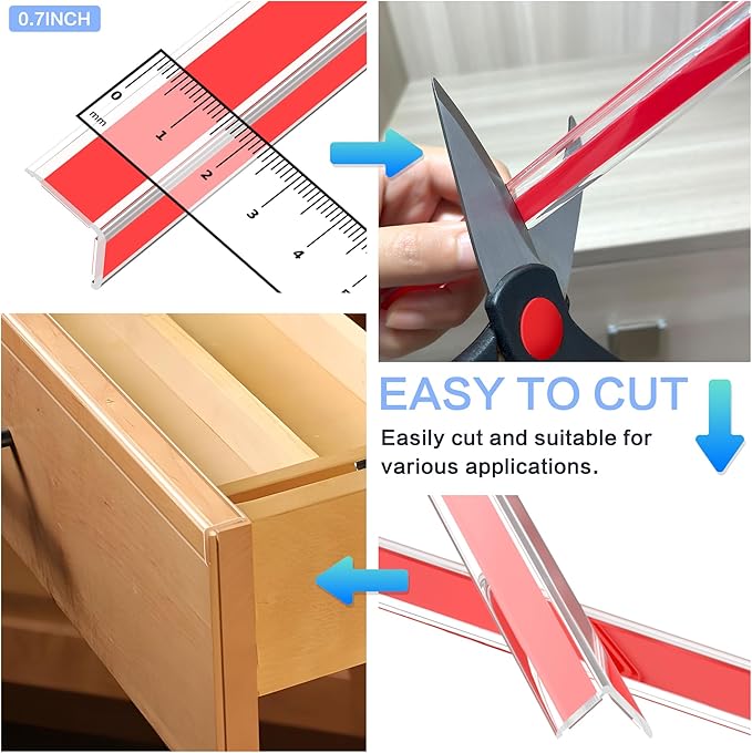 Clear Self-Adhesive Mini Wall Corner Protectors, Cute Corner Guards & Edge Protector for Wall Door Frame Cabinet Baseboard & Door, Table, Stair, Easy to Cut (5/8" Thick, 39.4" Length - 10Pack)