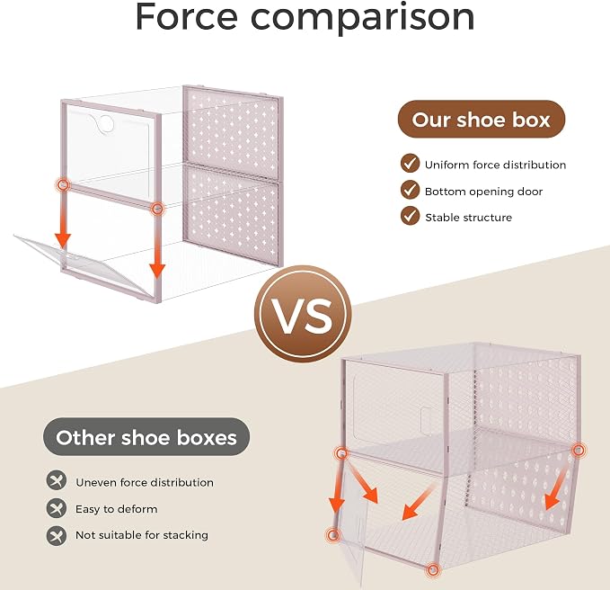Pinkpum 15 Pack X-Large Shoe Storage Boxes, Shoe Organizer Clear Stackable - Image 6