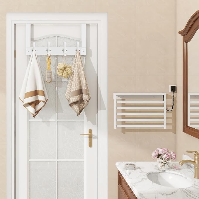 Over The Door Hooks Heavy Duty, Wood Over Door Hanger Hook, Over Door Towel Rack - Image 7