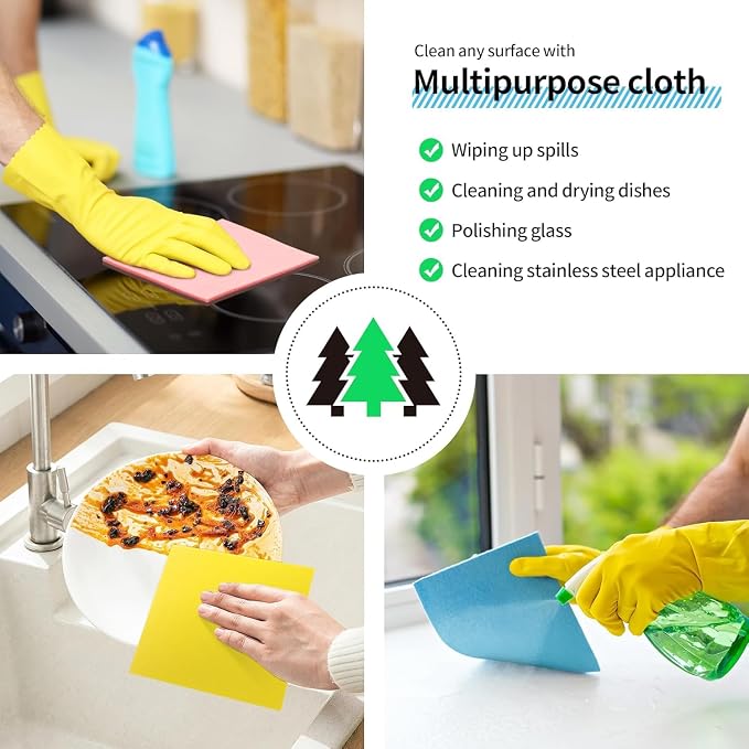 Swedish Dishcloths, 18 Pack Multicolor Kitchen Cloths, Absorbent Dish Towels - Image 5