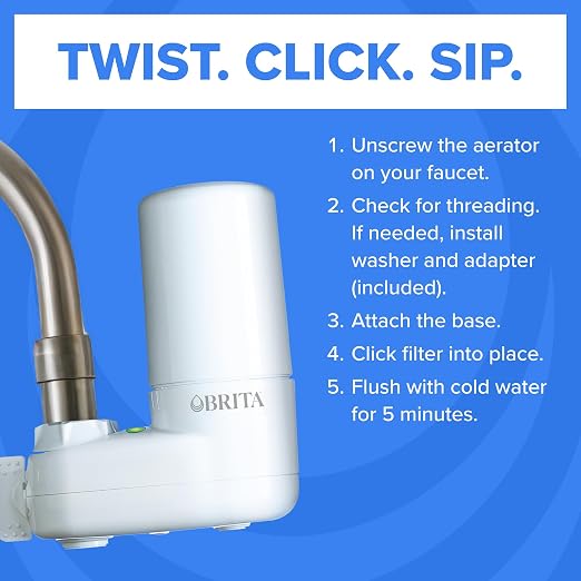 Brita Faucet Mount Water Filter System, Includes 1 Filter, Easy Install - Image 7