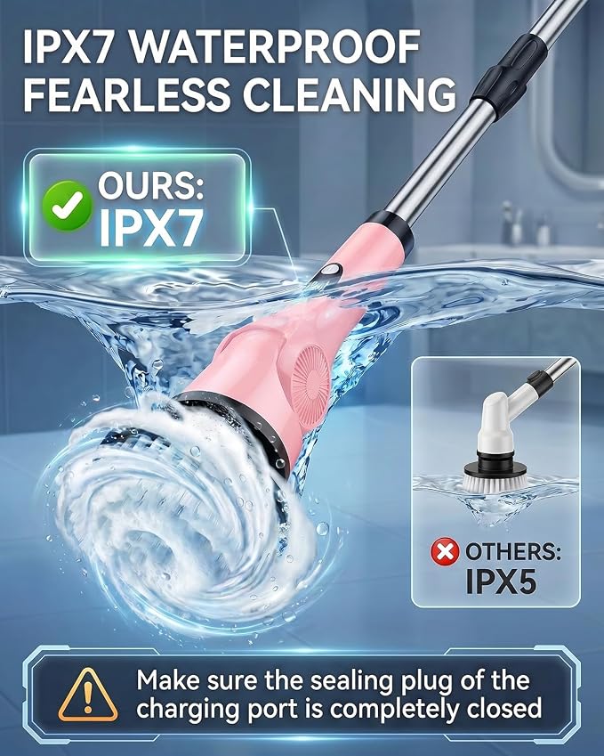 Electric Spin Scrubber, 3-Speed Shower Scrubber - Image 6