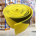 Heavy Duty Wall & Corner Guards 5m Corrugated Self-Adhesive NBR Rubber Protection with Yellow/Black Stripes for Parking Columns & Garage Safety(1PCS,20 cm)