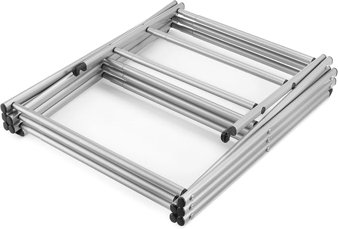 Expandable Drying Rack with 11 Bars & Top Shelf, Heavy Duty Steel Accordion - Image 3