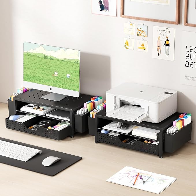 Desk Organizer and Accessories, 2-Tier Computer Monitor Stand Riser - Image 6