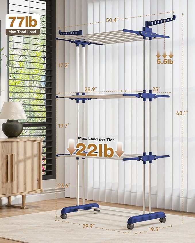 Bigzzia Clothes Drying Rack Folding - Image 7