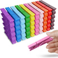 50PCS Colored Wooden Clothespins 2.9 Inch Color Clothes Pins by HONGYUTAI