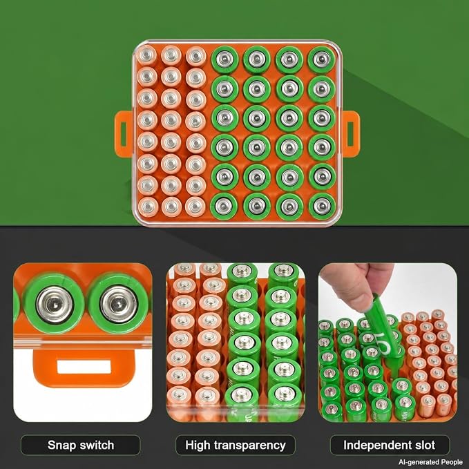 ALCYON Plastic Battery Organizer Storage Case - Image 2