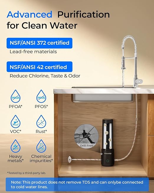 Waterdrop UL12A Under Sink Water Filter, Upgraded - Image 2
