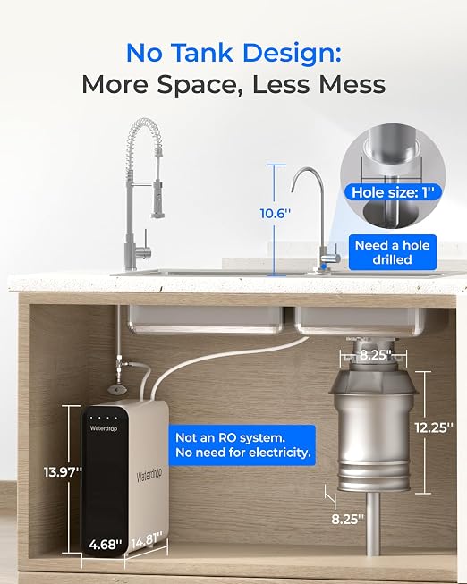 Waterdrop TSU 0.01 Micron Ultra Filtration Under Sink Water Filter System | - Image 4
