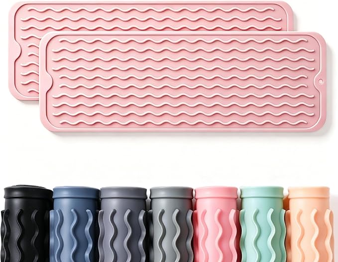 2 Pack Caketime Silicone Dish Drying Mat by CAKETIME