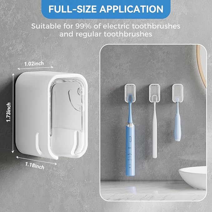 MOPMS Single Slot Toothbrush Holders Wall Mounted - Image 5