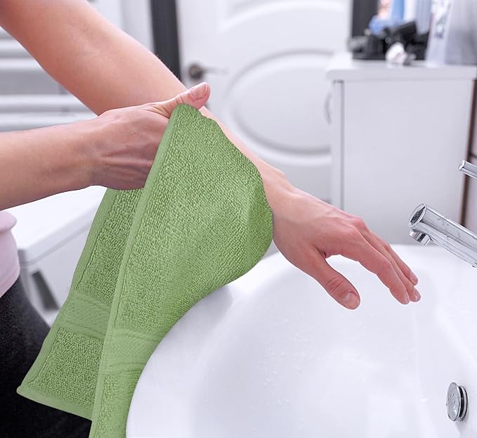 Utopia Towels 6 Pack Premium Hand Towels 16x28 in 600 GSM Cotton Sage Green | - Image 3