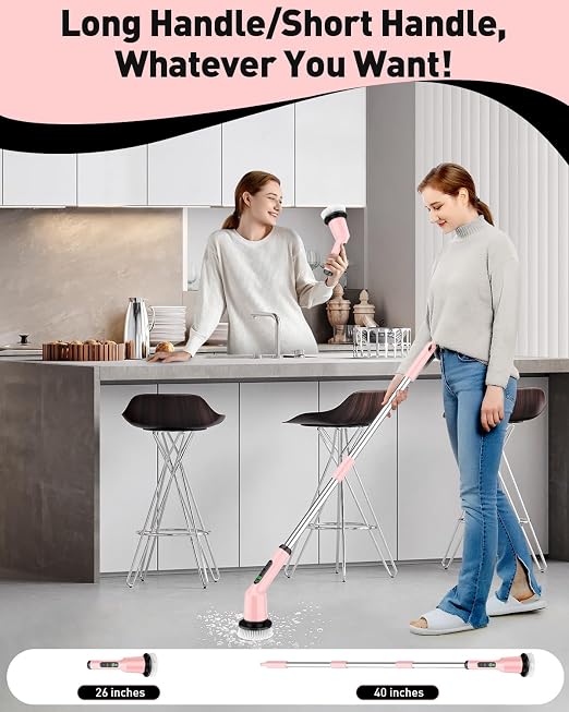 Electric Spin Scrubber for Bathroom, Shower Scrubber - Image 6