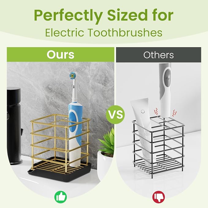 Toothbrush Holders for Bathroom, Stainless Steel, Detachable, 3 Slot | Easy to - Image 5