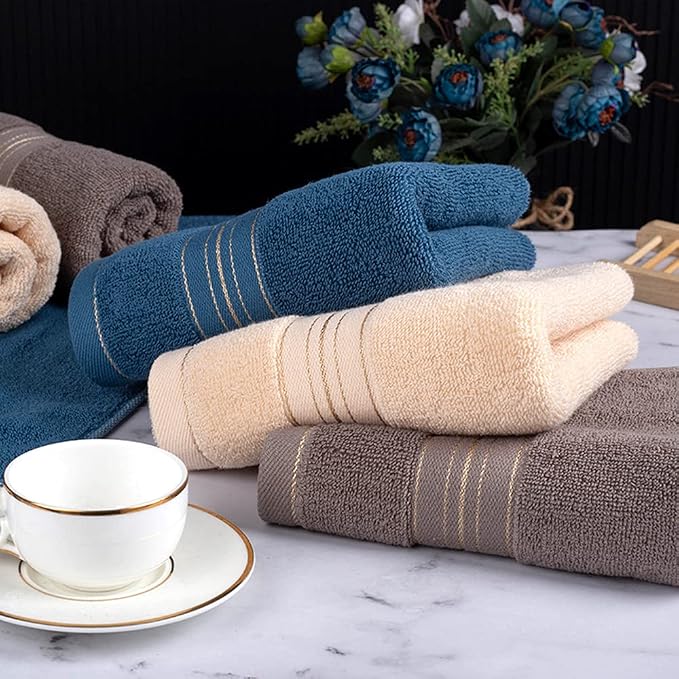 3 Pack Hand Towels for Bathroom, Cotton Soft & Absorbent | Decorative Hand - Image 2