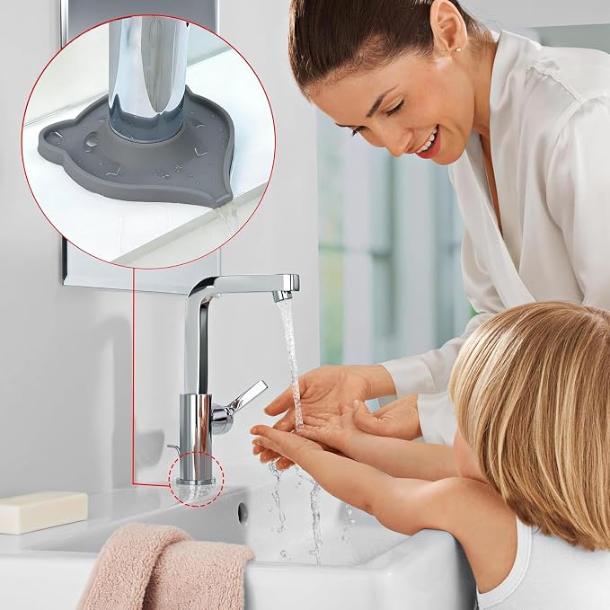 Compact Silicone Kitchen Sink Faucet Splash Proof Mat, Tap Water Diversion - Image 9