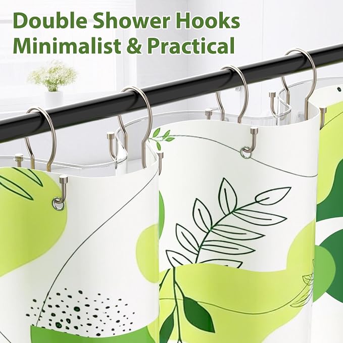 Goowin 24 Pack Shower Curtain Hooks, Simple Shower Curtain Rings, Sturdy Shower - Image 2