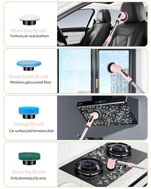 Electric Spin Scrubber for Bathroom, Shower Scrubber - Image 5