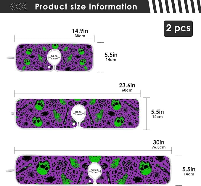 Halloween Leopard Skull Hands Sink Mat - Image 4