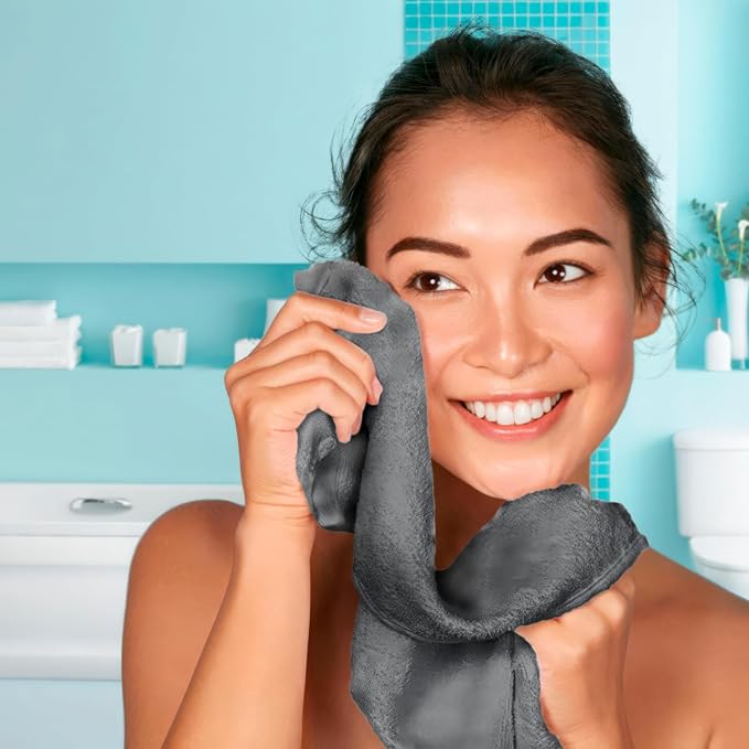 White Classic Wealuxe Dark Gray Washcloths 48 Pack - Image 6