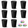 Lysam Bathroom Trash Can 8 Pack, 1.8 Gallon Small Trash Can by Lysam