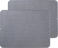 To encounter Silicone Dish Drying Mat - Extral Large 24" x 18" - Set of 2 Flexible Rubber Drying Mat, Heat Resistant Silicone Trivet, Countertop Mat, Dish Draining Mat, Sink Mat