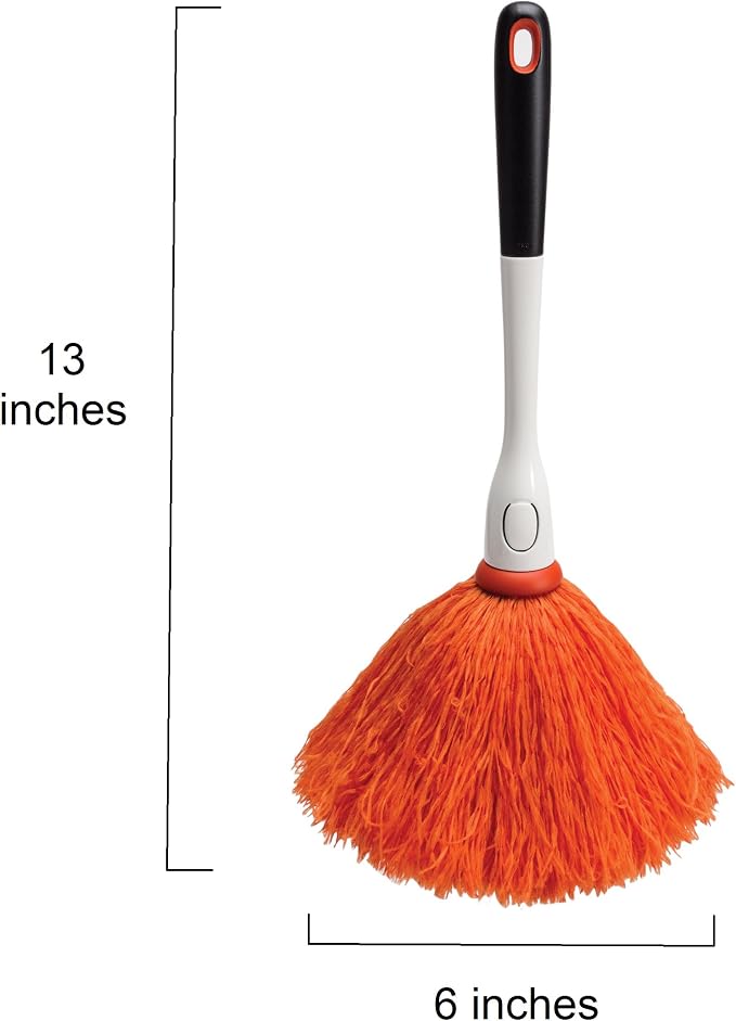OXO Good Grips Microfiber Delicate Duster | Traps dust without chemicals - Image 3