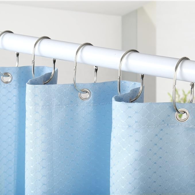 24 Pcs Shower Curtain Rings, Shower Curtain Hooks, Oval Snap Shower Rings - Image 2