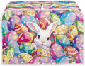 UNICEU Easter Colorful Eggs Cute Rabbit 2 Slice Quilted Toasters Cover, Dust-proof Toasters Cover Bread Maker Cover Kitchen Small Appliance Dust Cover