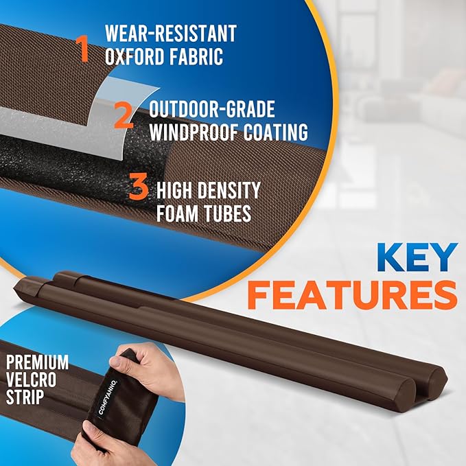 2 Pack Under Door Draft Stopper - Image 3