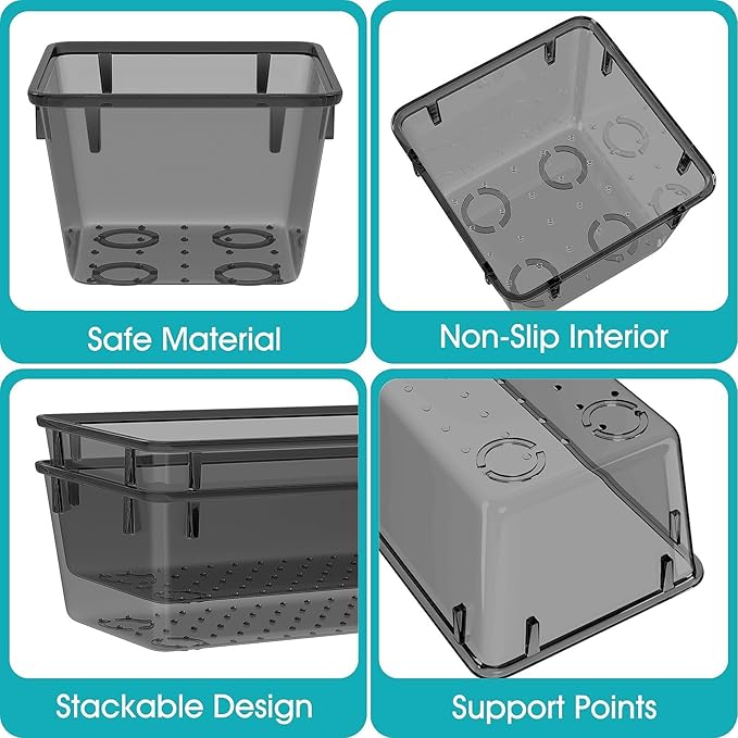 33 PCS Plastic Drawer Organizers Set, 4 Size Desk Drawer Organizer Trays | 4 - Image 3