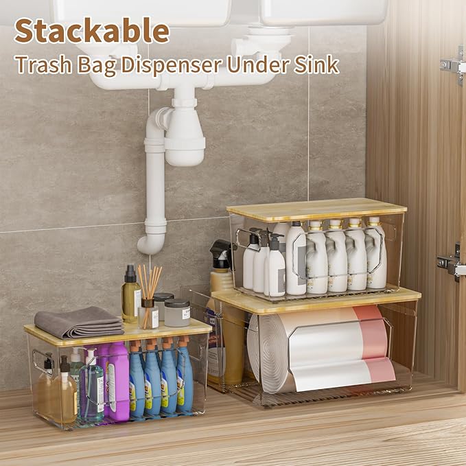 spospo Trash Bag Holder 3-in-1 Under Sink Organizer - Image 6