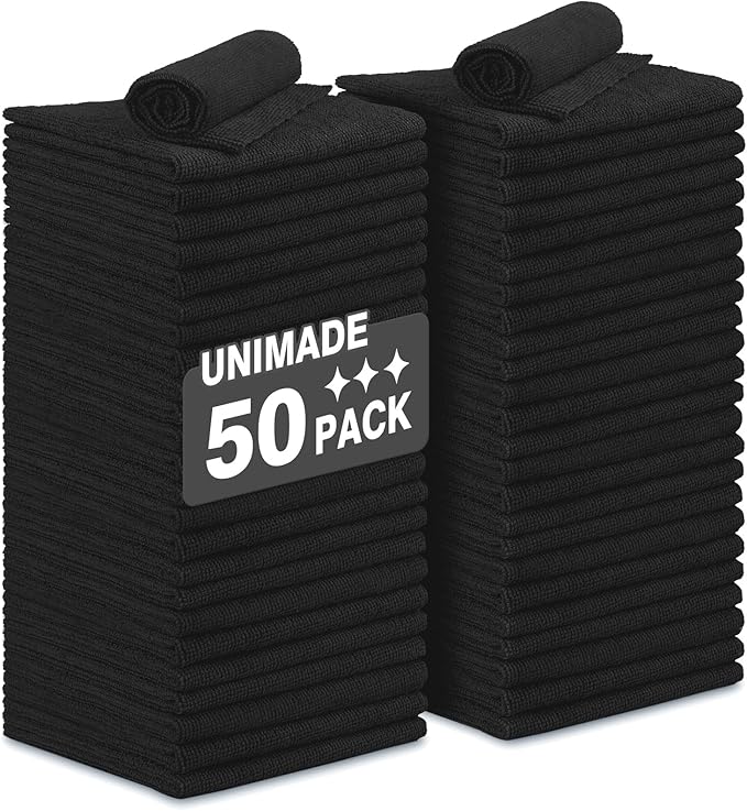 UNIMADE Microfiber Cleaning Cloth, 50 Pack Microfiber Towels by Unimade
