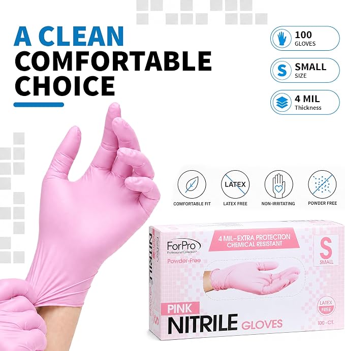 ForPro Disposable Nitrile Gloves, Chemical Resistant, Powder-Free, Latex-Free - Image 7