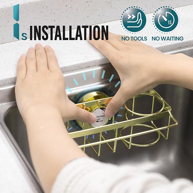 TAILI 4-in-1 Sponge Holder for Kitchen Sink - Image 3