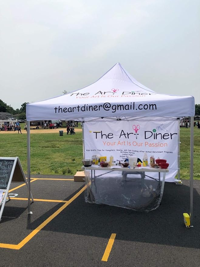 Custom Canopy Tent 10x10 with Logo, Custom Pop up Tent for Trade Show, Customized Canopy with Personalized Logo for Advertising Event, Farmer Market, Business Branding