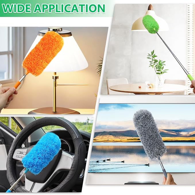 4 Pack Small Microfiber Feather Duster, - Image 6