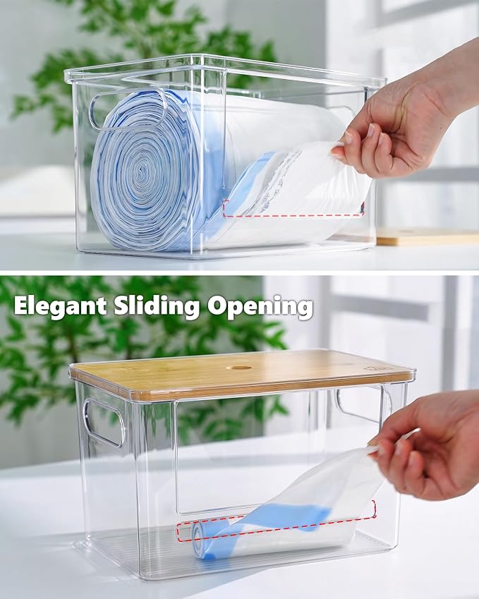 iCASA 5 in 1 Trash Bag Holder Dispenser Dishwasher & Laundry Pods Container - Image 4