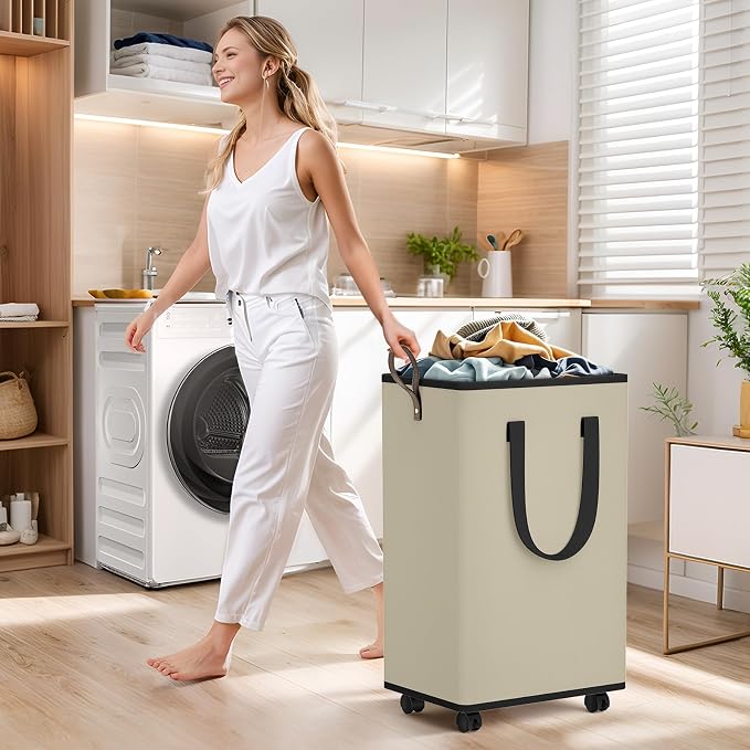 SpaceTrove Rolling Laundry Basket - Image 3