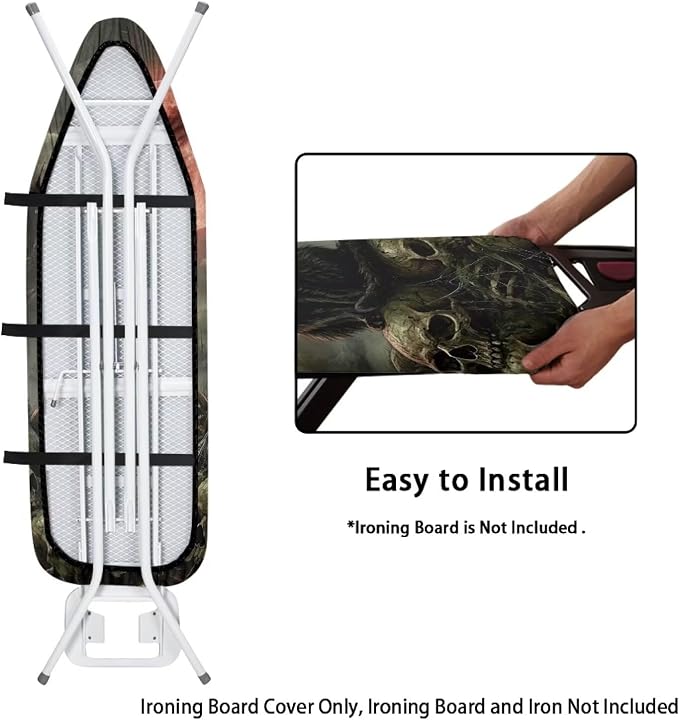 Black Cat Ironing Board Cover Halloween Full Size Scorch Resistant Padding Heat - Image 4