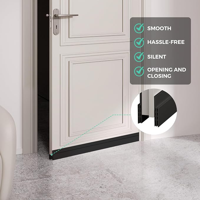 Hojoy Under Door Draft Stopper, Door Weather Stripping Door Seal, 6 Pack | - Image 2