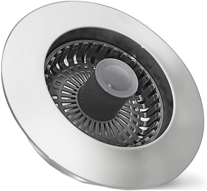 3 in 1 Pop Up Kitchen Sink Drain Strainer, with an Extra Basket Strainer, Kitchen Sink Drain Stopper for US Standard 3-1/2 Inch, Brass Material Electroplate Silver (Model E Copper Silver)